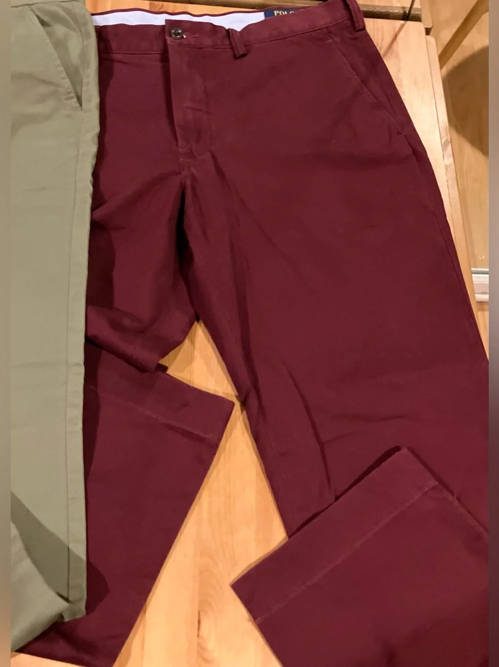 NWT Lot of 2 Men's Chinos - Black Brown 1826 Olive Green & Polo Ralph Ref 36/30